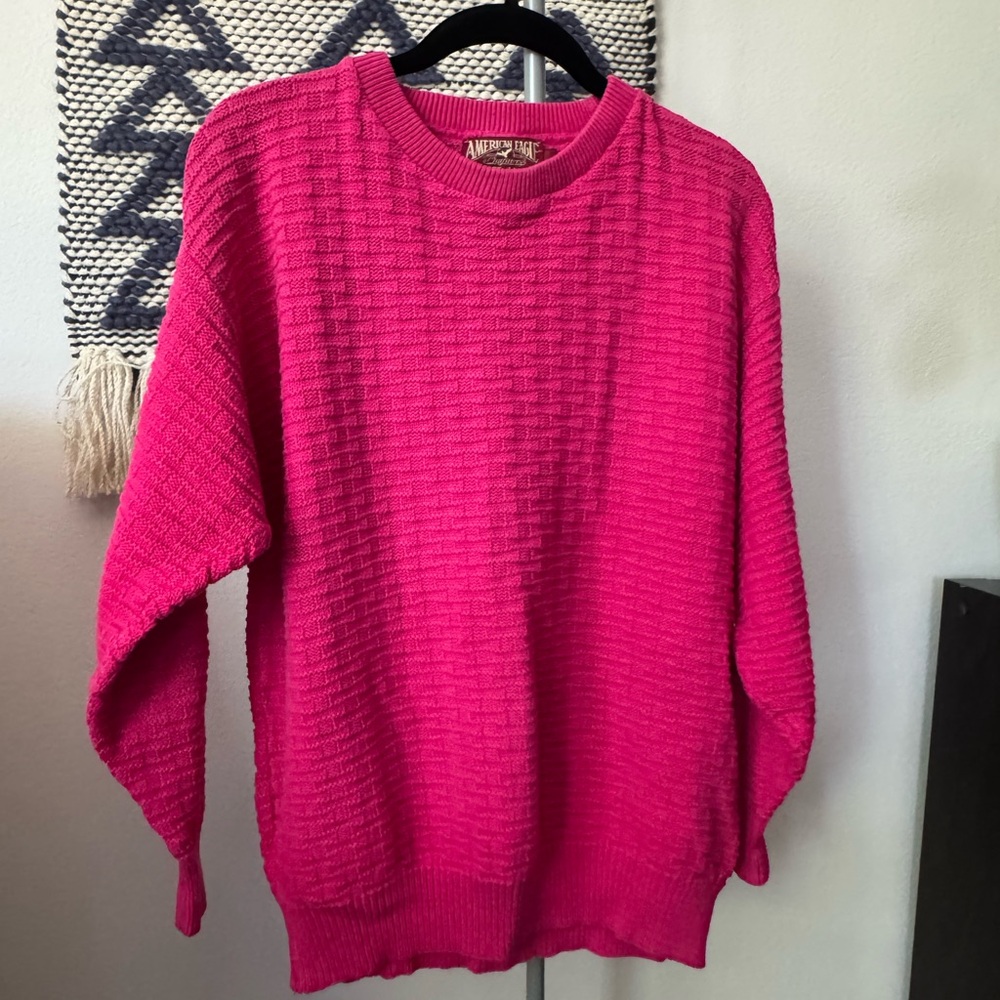 Vintage American Eagle Hot Pink Sweater, Size S